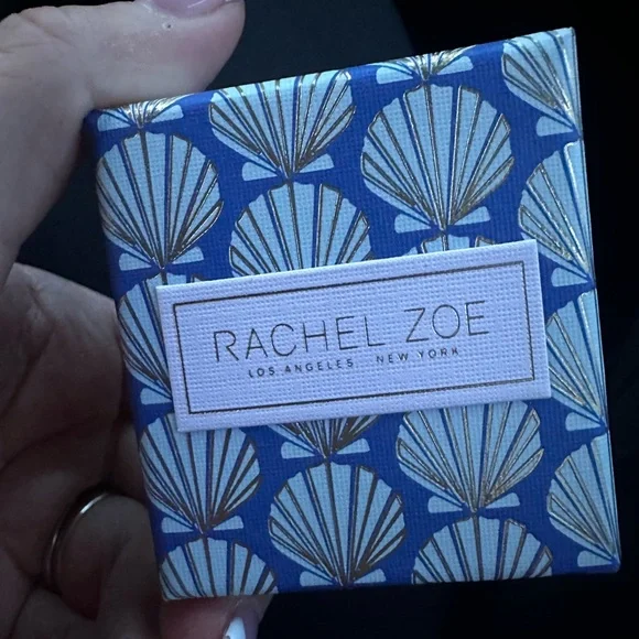 Rachel Zoe Gold Sardine Drop Hoop Earrings - Picture 3 of 3